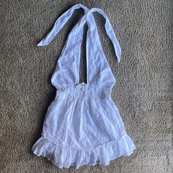 Aerie white halter eyelet dress - Picture 5 of 6